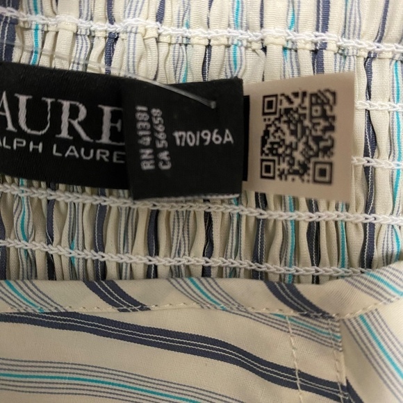 Lauren by Ralph Lauren, Bustier, Blue/White Vertical Stripes, V-Neck, Size 8 NWT - Picture 12 of 12